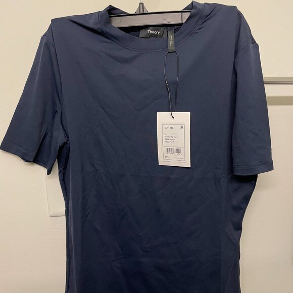 NWT Theory Navy Slim Tee - Picture 2 of 3